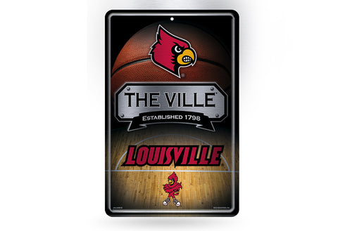 Louisville Cardinals Large Metal Sign