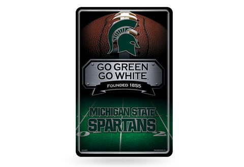 Michigan State Spartans Large Metal Sign