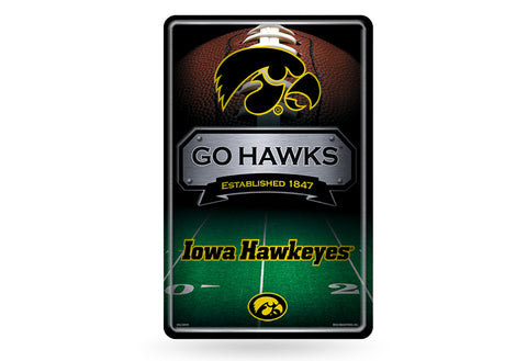 Iowa Hawkeyes Large Metal Sign