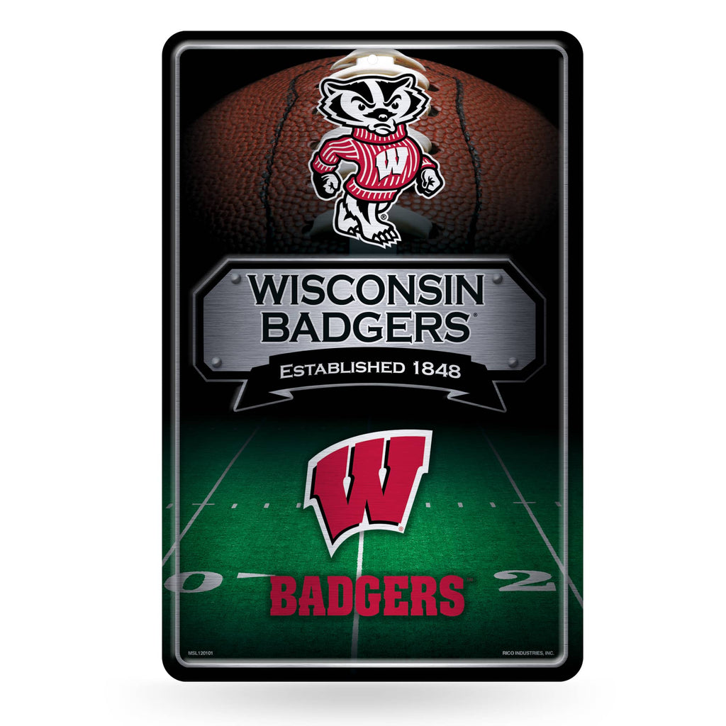 Wisconsin Badgers Large Metal Sign