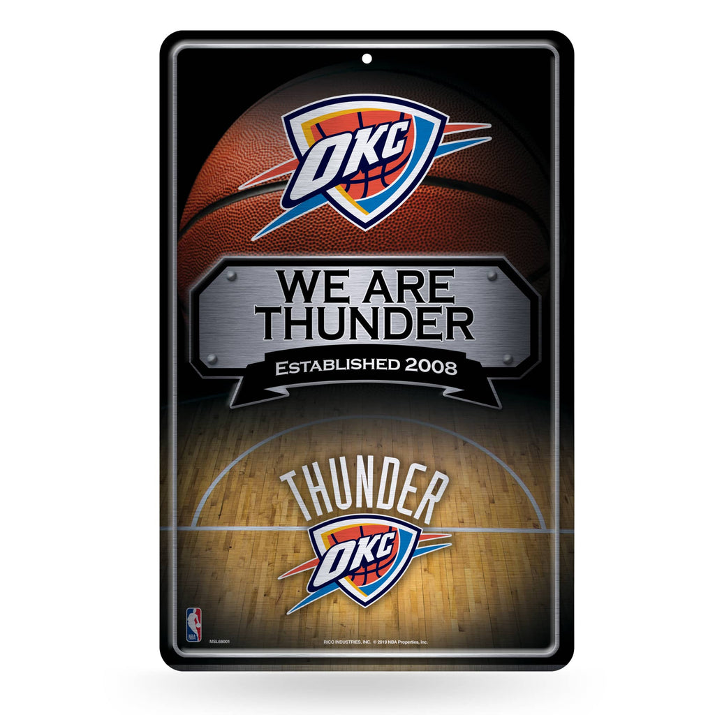 Oklahoma City Thunder Large Metal Sign