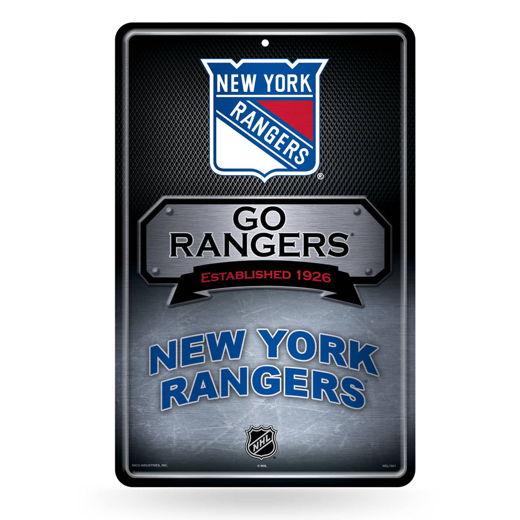 New York Rangers Large Metal Sign