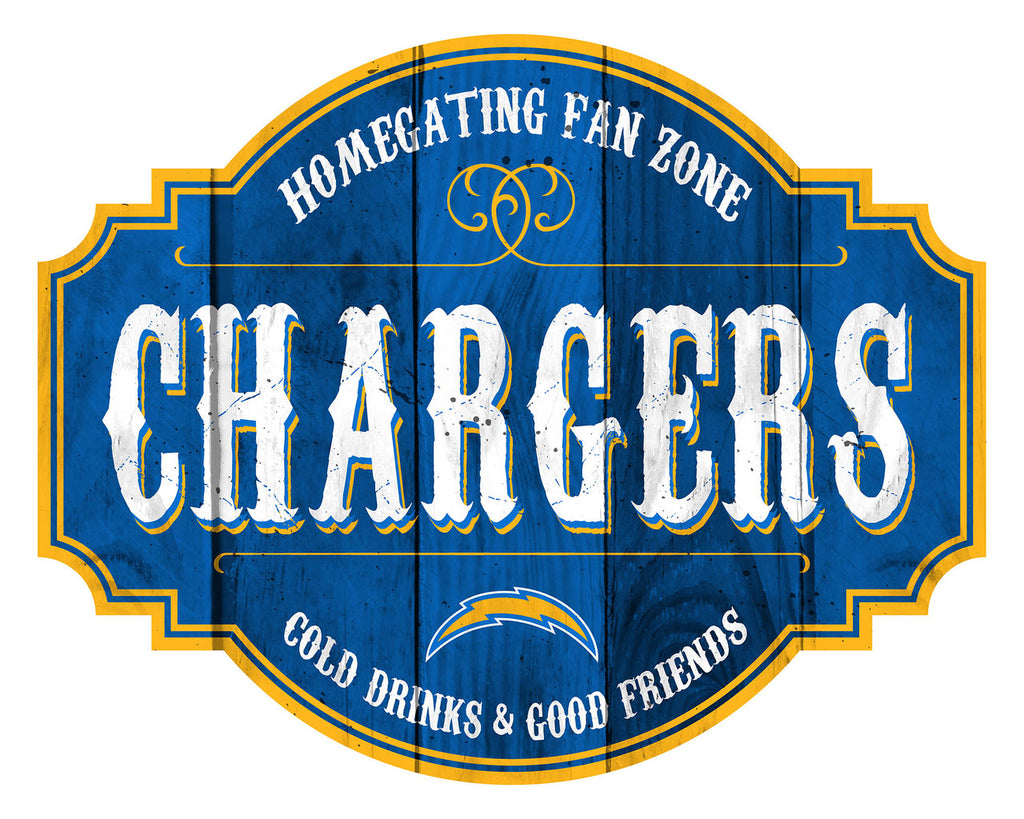 Los Angeles Chargers Sign Wood 12 Inch Homegating Tavern