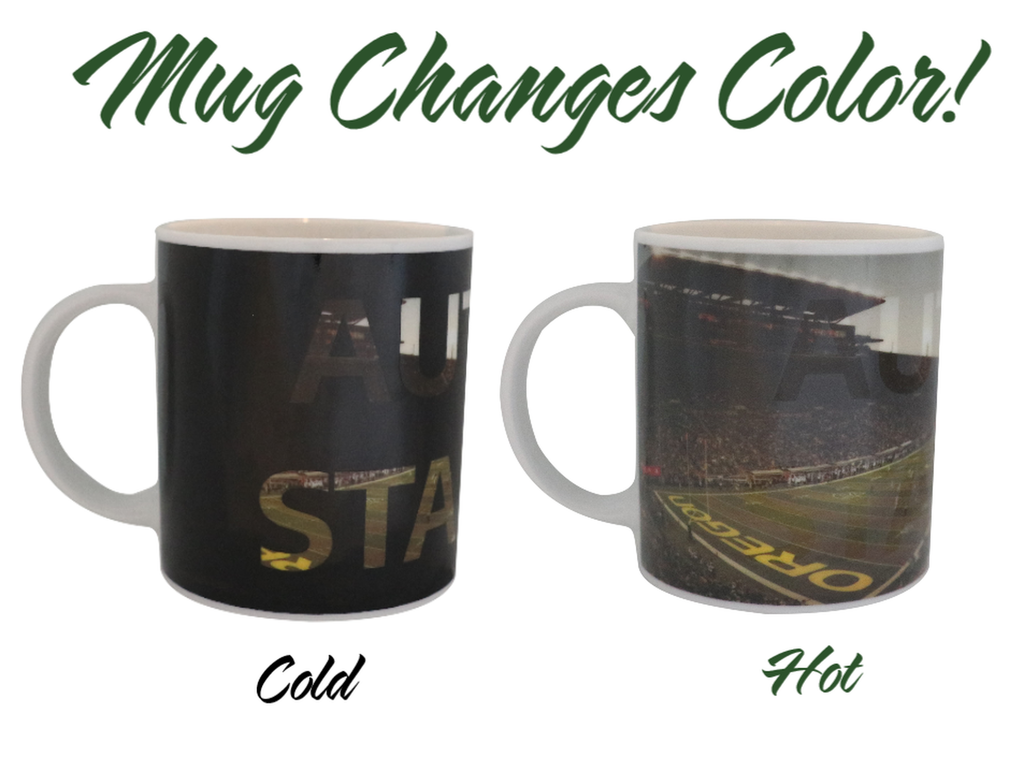 Oregon Ducks Autzen Stadium Color Changing Coffee Mug