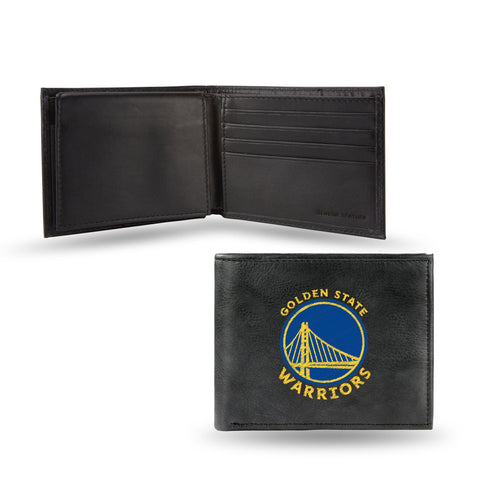 Golden State Warriors Wallet Billfold Leather Embroidered Black Alternate