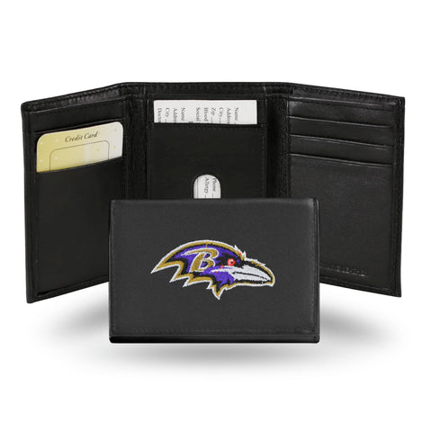 Baltimore Ravens Trifold Wallet - Embroidered