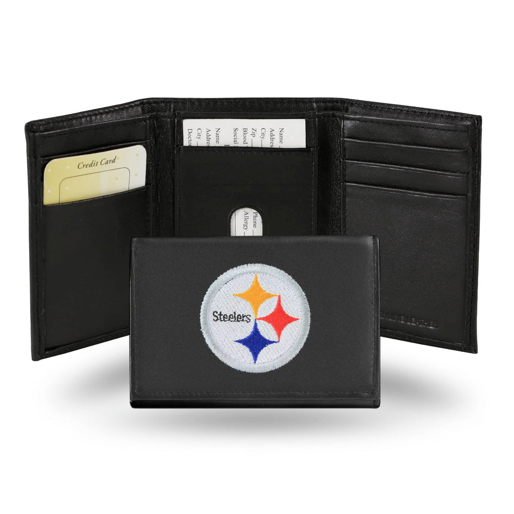Pittsburgh Steelers Trifold Wallet - Embroidered