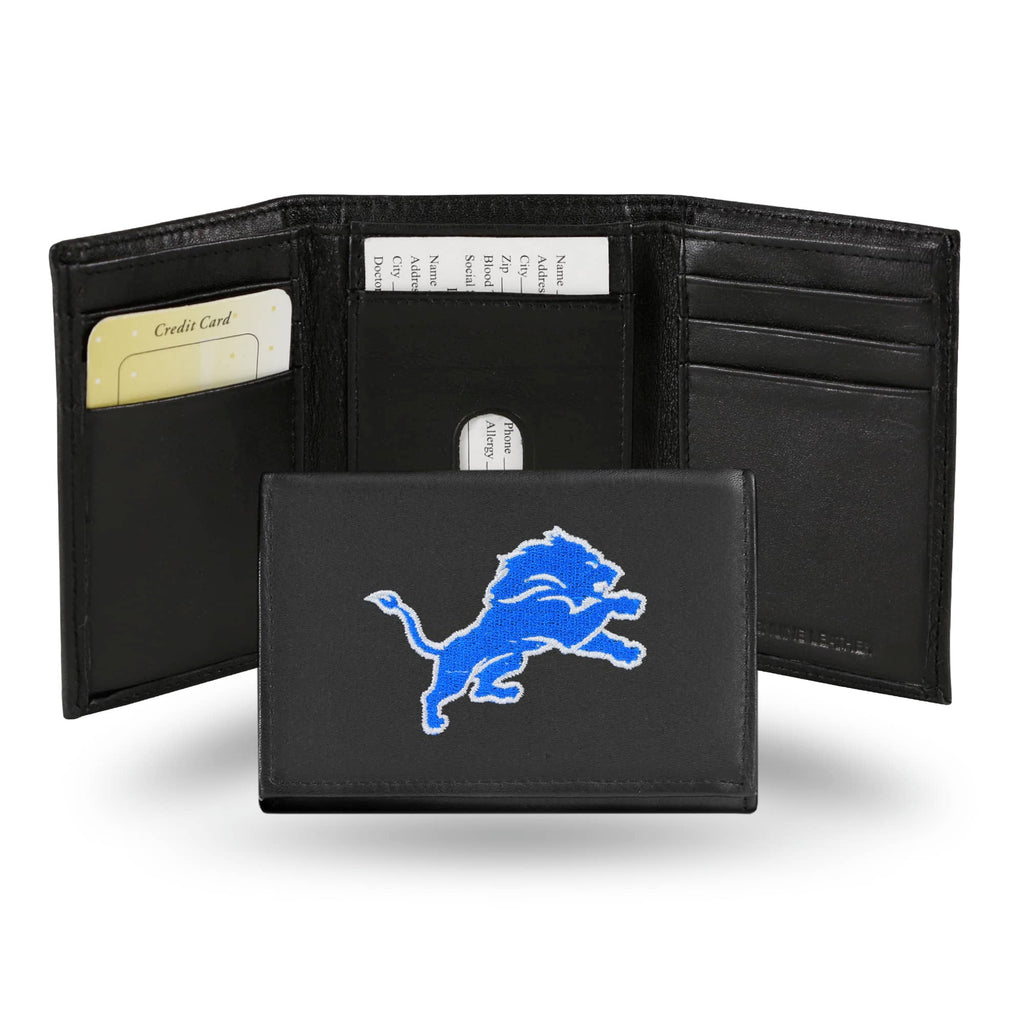 Detroit Lions Trifold Wallet - Embroidered