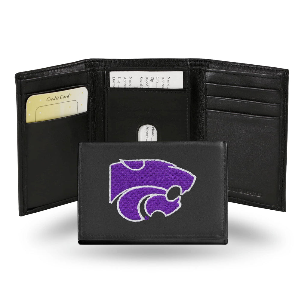 Kansas State Wildcats Trifold Wallet - Embroidered