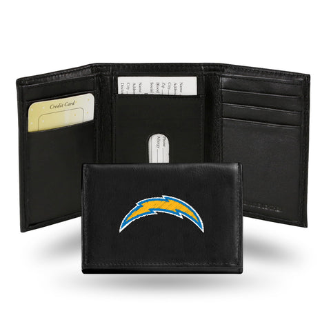 Los Angeles Chargers Wallet Trifold Leather Embroidered