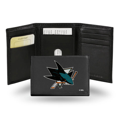 San Jose Sharks Trifold Wallet - Embroidered