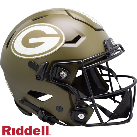 Green Bay Packers s Helmet Riddell Authentic Full Size SpeedFlex Style Salute To Service
