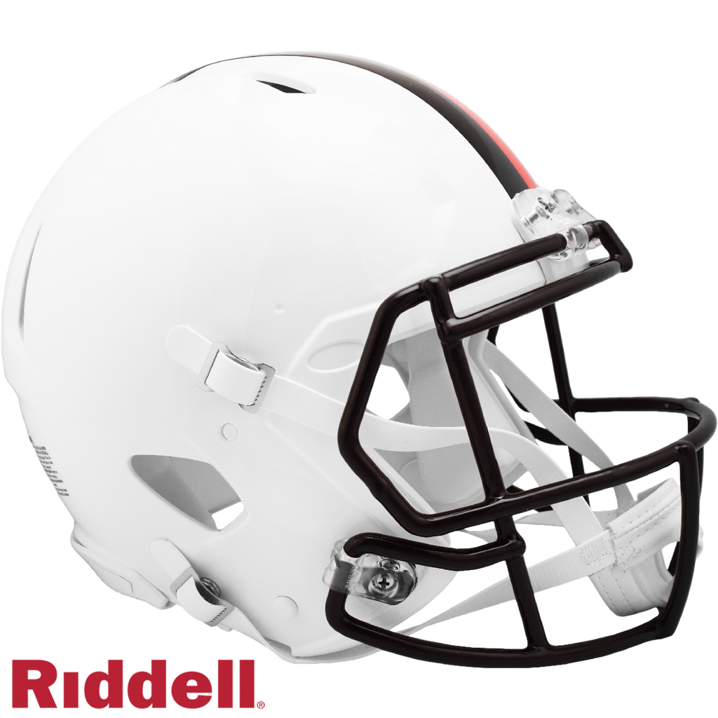 Cleveland Browns Helmet Riddell Authentic Full Size Speed Style On Field Alternate 2023 White Out Special Order