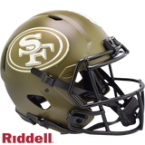 San Francisco 49ers Helmet Riddell Full Size Speed Style Salute To Service
