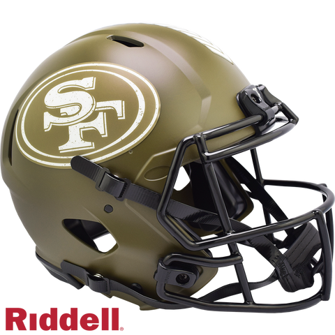 San Francisco 49ers Helmet Riddell Full Size Speed Style Salute To Service