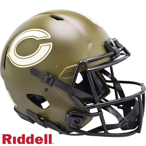 Chicago Bears Helmet Riddell Full Size Speed Style Salute To Service
