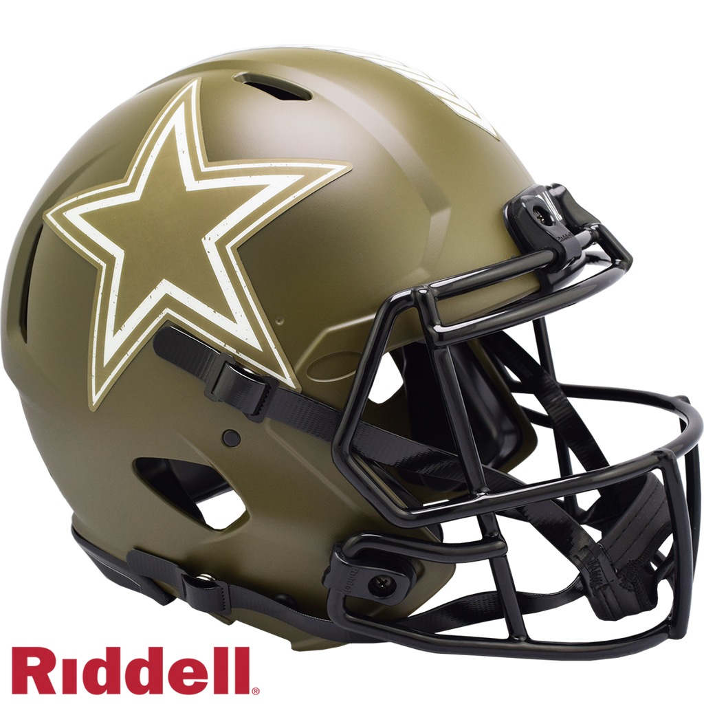Dallas Cowboys Helmet Riddell Full Size Speed Style Salute To Service