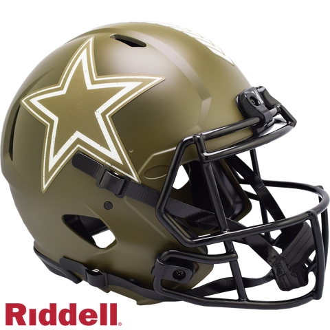 Dallas Cowboys Helmet Riddell Full Size Speed Style Salute To Service