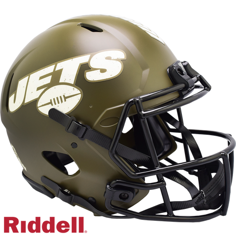 New York Jets Helmet Riddell Full Size Speed Style Salute To Service