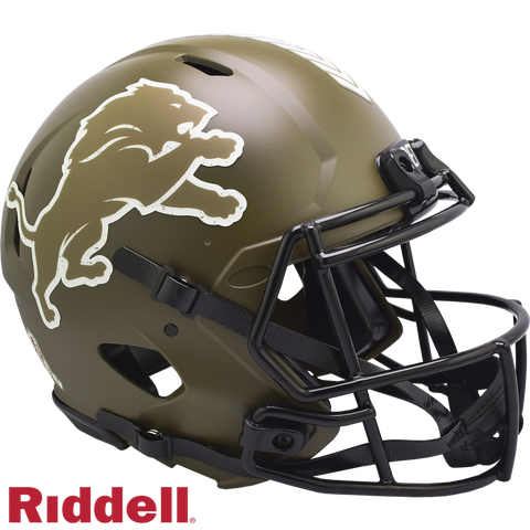Detroit Lions Helmet Riddell Full Size Speed Style Salute To Service