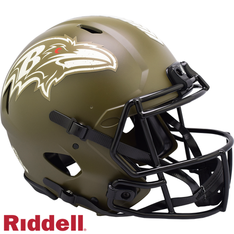 Baltimore Ravens Helmet Riddell Full Size Speed Style Salute To Service