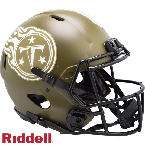 Tennessee Titans Helmet Riddell Authentic Full Size Speed Style Salute To Service