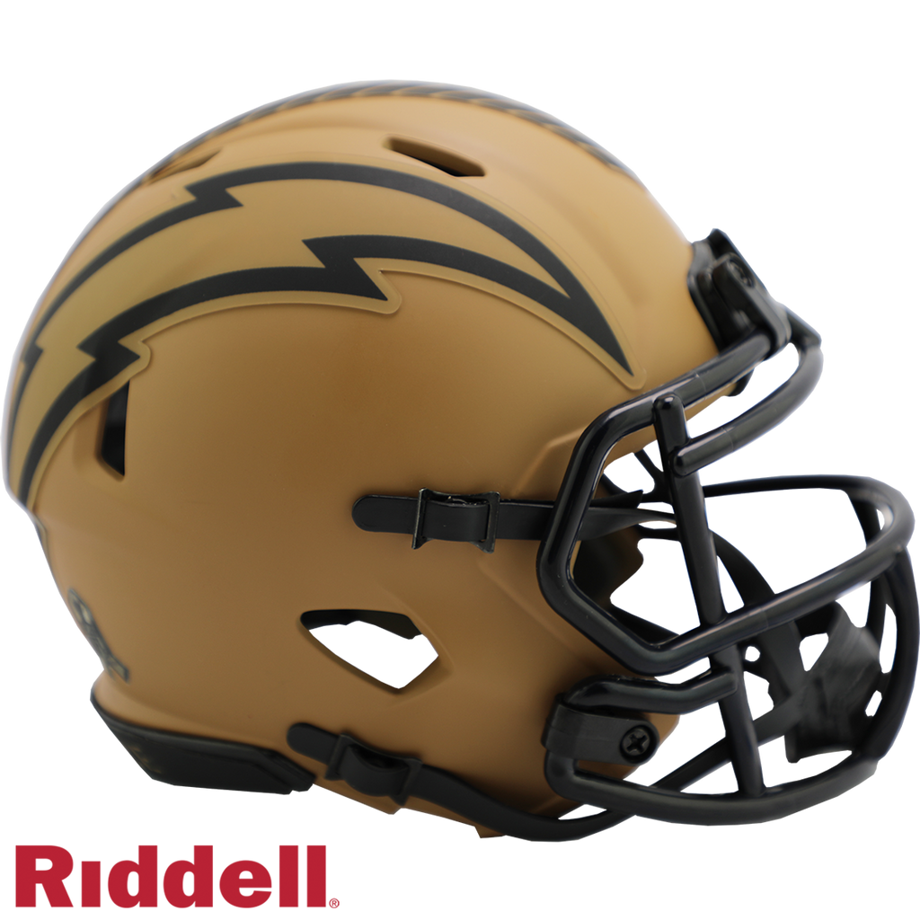 Los Angeles Chargers Helmet Riddell Replica Mini Speed Style Salute To Service 2023