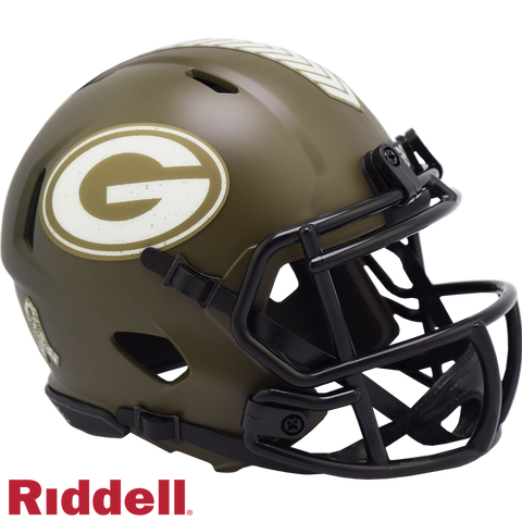 Green Bay Packers s Helmet Riddell Replica Mini Speed Style Salute To Service