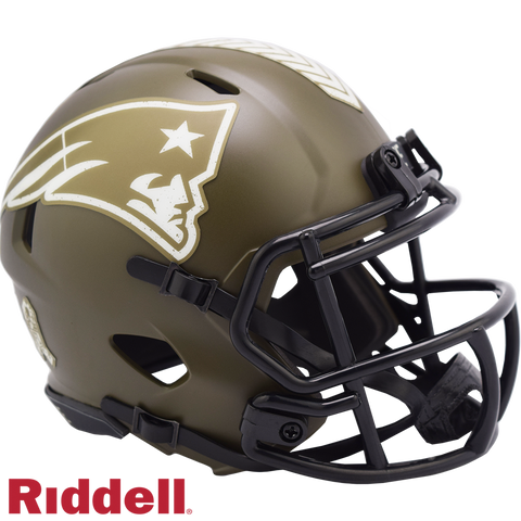 New England Patriots Helmet Riddell Replica Mini Speed Style Salute To Service