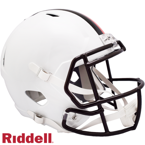 Cleveland Browns Helmet Riddell Replica Full Size Speed Style On Field Alternate 2023 White Out