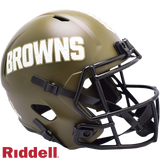Cleveland Browns Helmet Riddell Full Size Speed Style Salute To Service