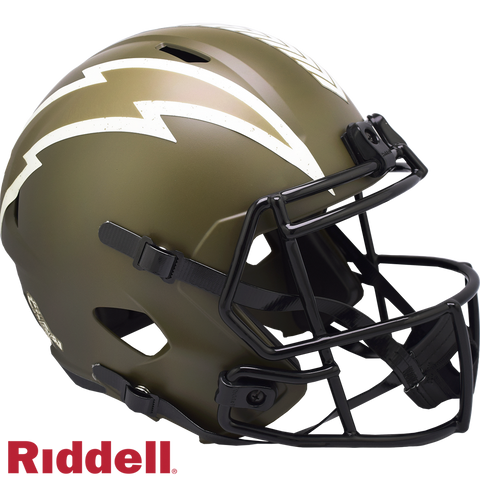 Los Angeles Chargers Helmet Riddell Replica Full Size Speed Style Salute To Service