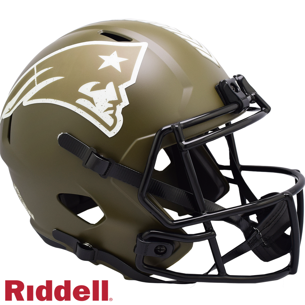 New England Patriots Helmet Riddell Replica Full Size Speed Style Salute To Service