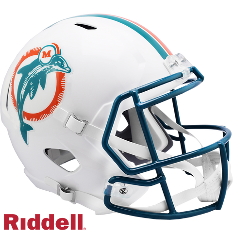 Miami Dolphins Helmet Riddell Replica Full Size Speed Style 1980 1996 T/B