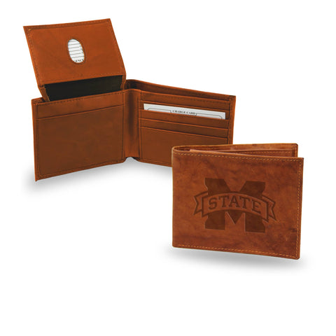 Mississippi State Bulldogs Billfold - Pecan Cowhide