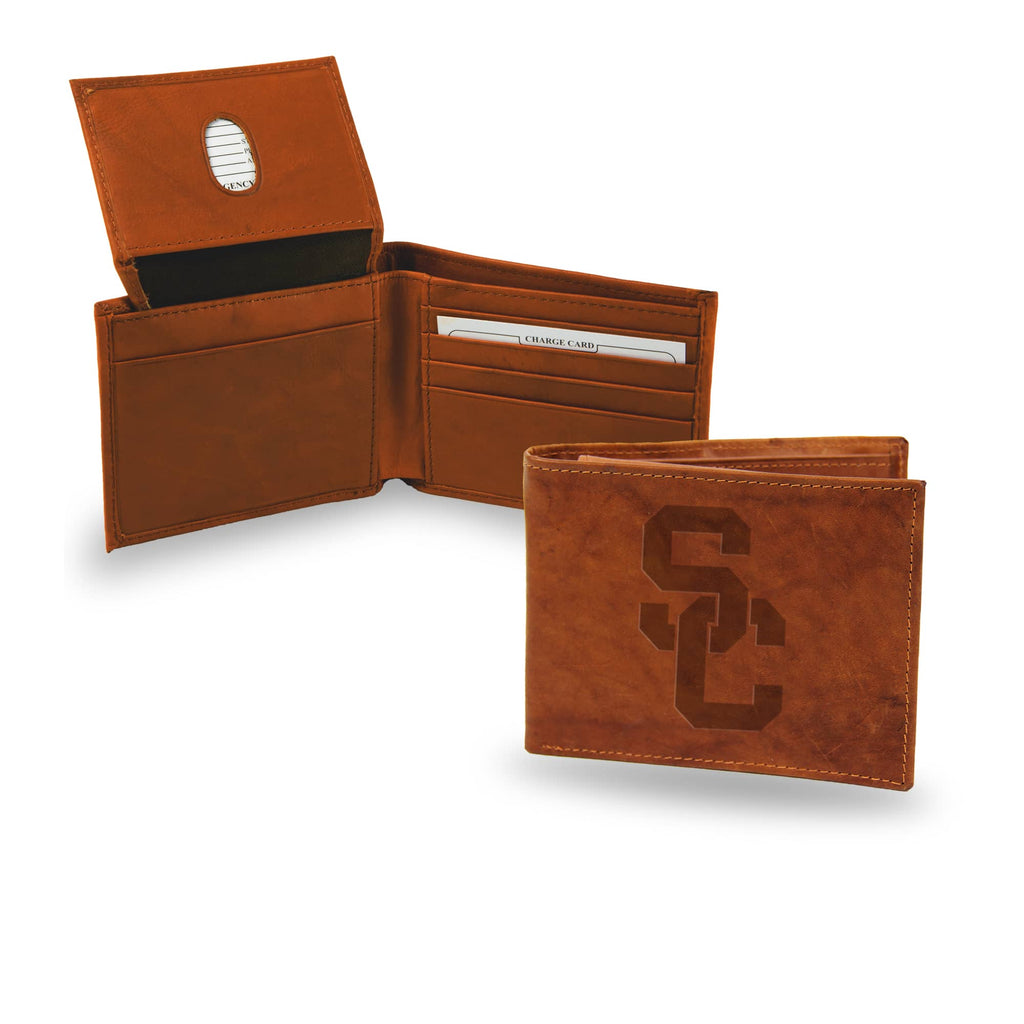 Southern California Trojans Billfold - Pecan Cowhide