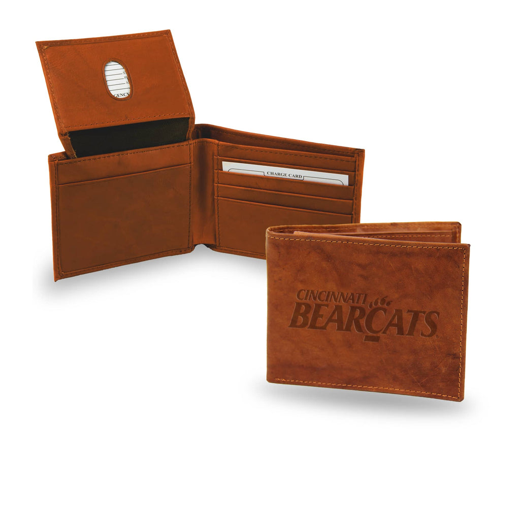 Cincinnati Bearcats Billfold - Pecan Cowhide