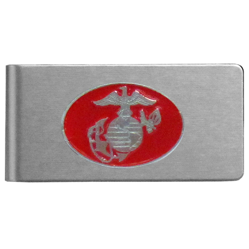 Marines Brushed Metal Money Clip