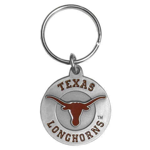 Texas Longhorns Carved Metal Key Chain