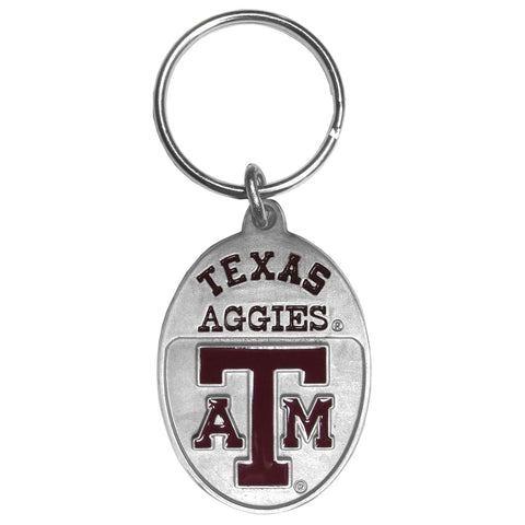 Texas A & M Aggies Carved Metal Key Chain