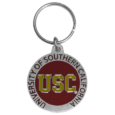 USC Trojans Carved Metal Key Chain