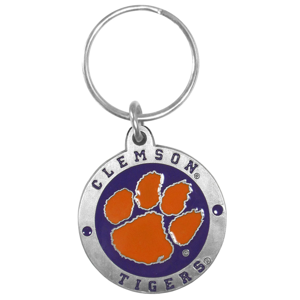 Clemson Tigers Carved Metal Key Chain