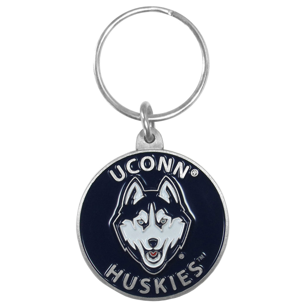 UCONN Huskies Carved Metal Key Chain