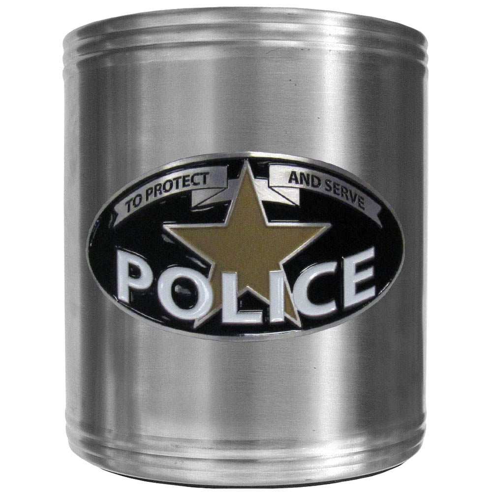 Police Steel Can Cooler