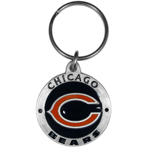 Chicago Bears   Carved Metal Key Chain 