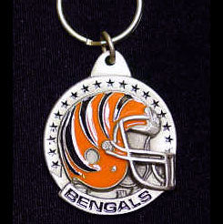 Cincinnati Bengals Carved Metal Key Chain