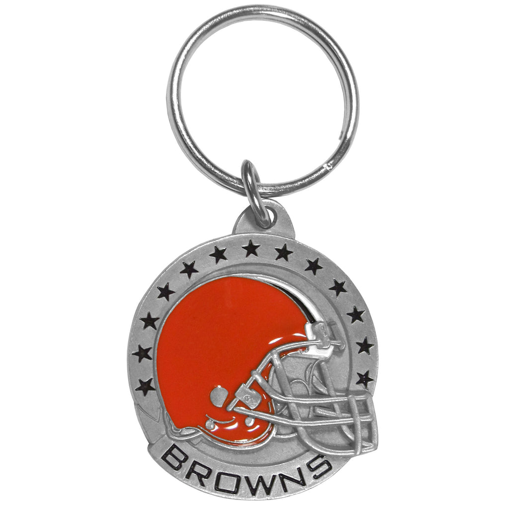 Cleveland Browns Carved Metal Key Chain