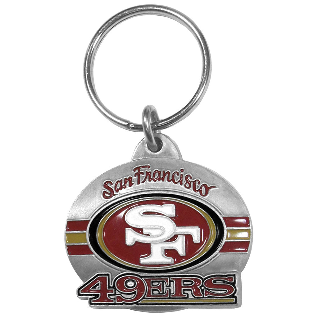 San Francisco 49ers Oval Carved Metal Key Chain