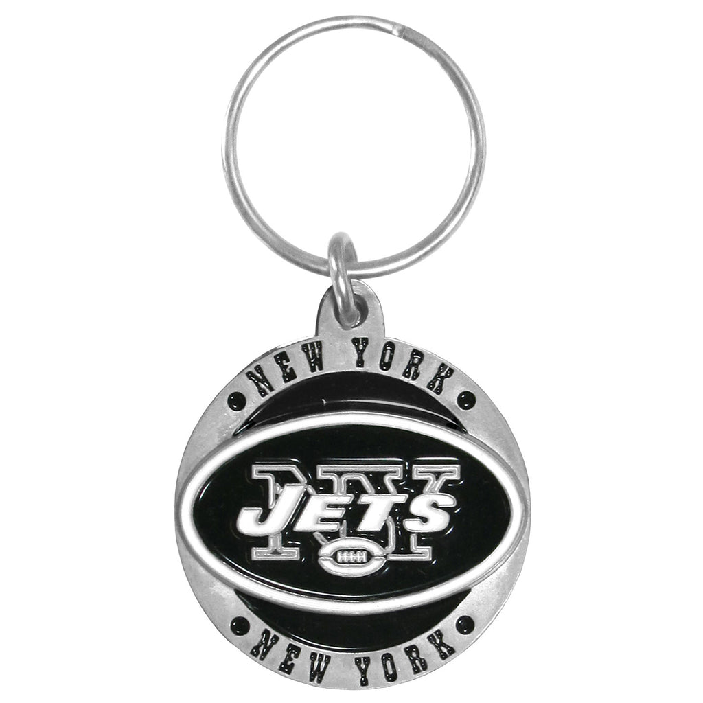 New York Jets   Carved Metal Key Chain 