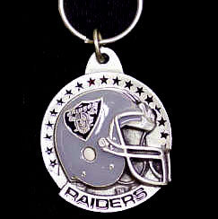 Oakland Raiders Carved Metal Key Chain